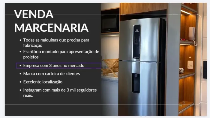 Vendo marcenaria completa com mais de 3 anos no mercado 