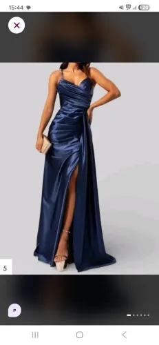 Vestido azul royal madrinha festa