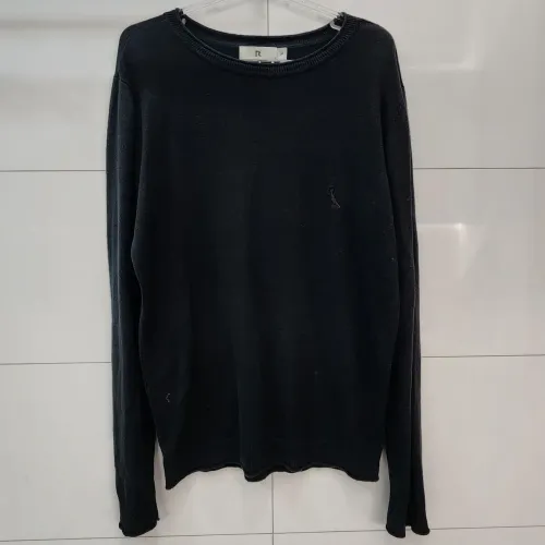 Blusa Tricot gola careca Reserva preto