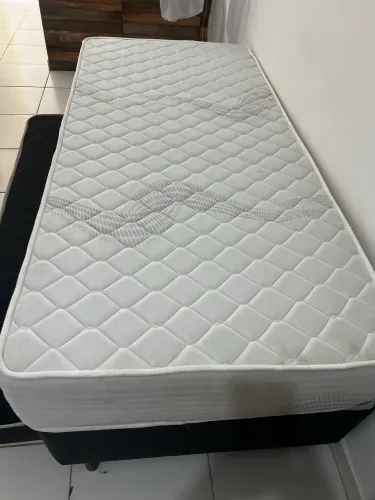 Cama box solteiro com cama auxiliar colchão de molas