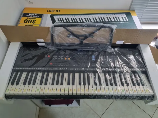 Teclado Musical Estudante Spring Tc-261 61 Teclas Preto - Usado