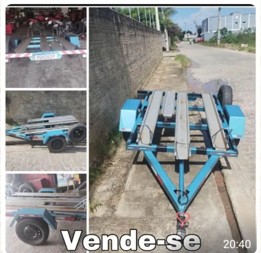 Reboque para moto com adaptações para carrocinha