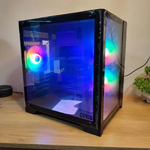 Gabinete Gamer Mancer CV100 Purple Edition 3 Fans