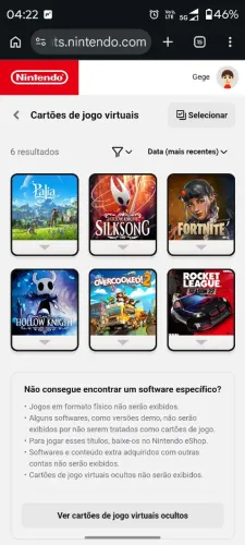 Jogos Switch