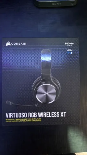 Corsair Virtuoso RGB Wireless XT Premium - Impecável, Completo