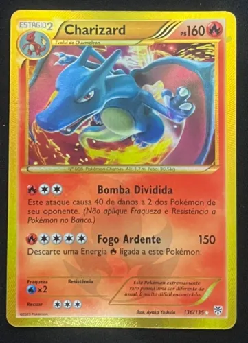 CHARIZARD SHINY 136/135 - TEMPESTADE DE PLASMA (2013) - PORTUGUÊS