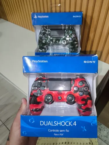 Controle camuflados Vermelho e verde Ps4, Pc e Smartv