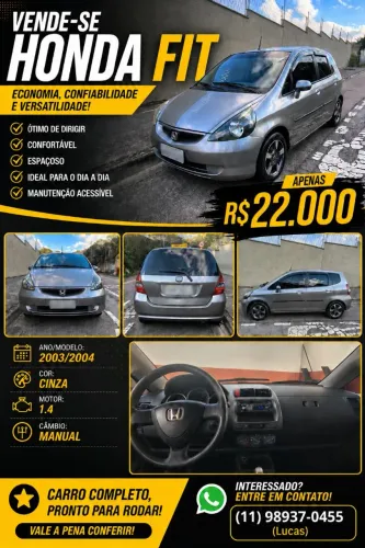 Honda Fit LX 1.4/ 1.4 Flex 8v/16v 5P Mec. 2004
