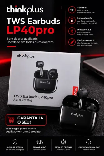 Fones de ouvido lp 40 pro