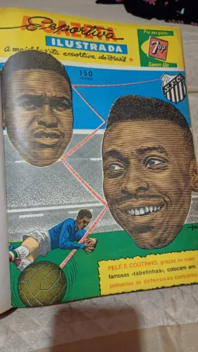 VENDO Relíquia do Futebol Gazeta Esportiva Ilustrada peça de museu com Pelé, Garrincha.