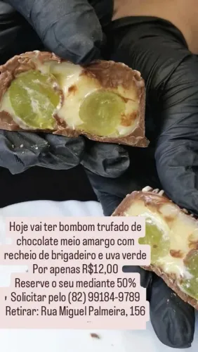 Bombom trufa de uva r$ 12