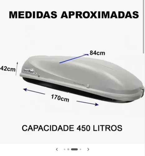 ALUGO Bagageiro Maleiro Teto JetBag 450 litros