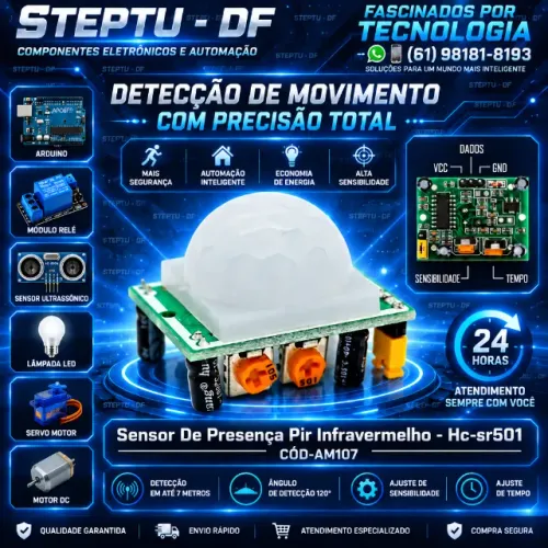 Pir Sensor De Presença Infravermelho - Hc-sr501 Verde Arduino - Automação - COD-AM107