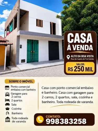 Vendo casa com garagem e ponto comercial