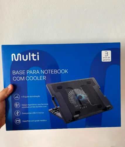 Base Cooler Multilaser Vertical Para Notebook Preto
