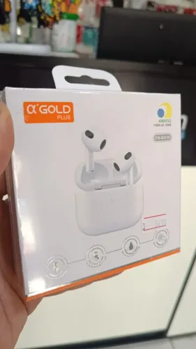 Fone De Ouvido Bluetooth A'gold Plus Fn-ba10 -Com Estojo- Loja Coimbra - Entrega