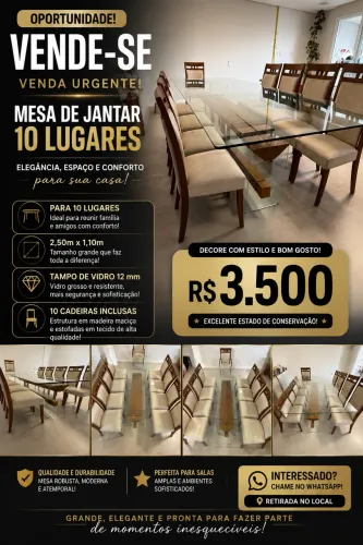 Mesa para 10 pessoas