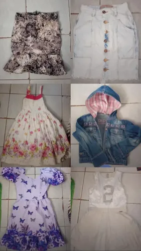 Vestido vermelho longo e Roupas desapegos 