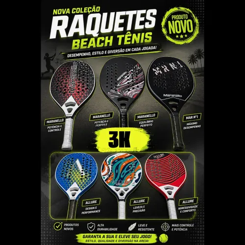 RAQUETES DE BEACH TÊNIS Novas ? Carbono 3K
