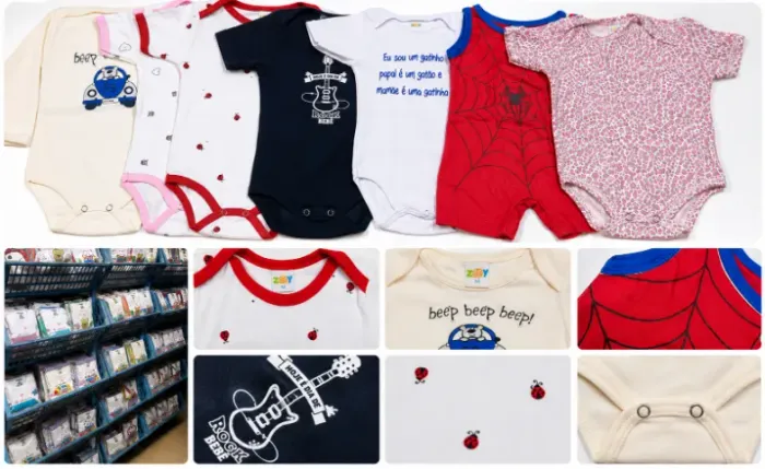 BODYS DE SUEDINE 100% ALGODÃO - KITS SORTIDOS RN AO 3 | PRONTA ENTREGA