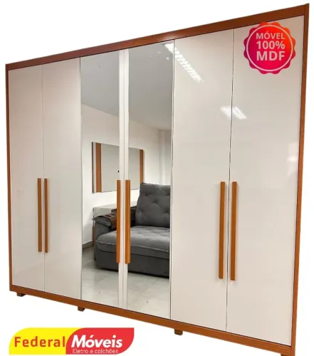 Guarda Roupa 100% MDF c/ Espelho 6 Portas 6 Gavetas NOS CHAME NO WHATSAPP