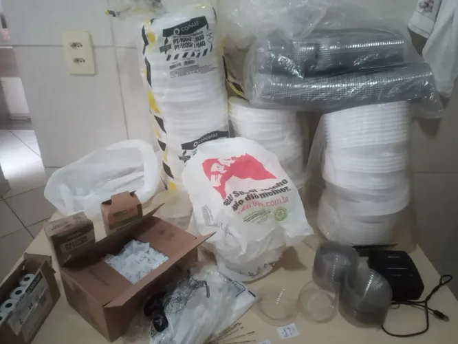Impressora térmica + Utensílios para marmita 