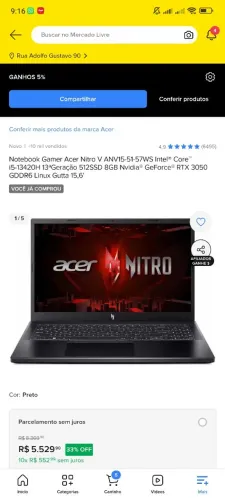 ACER NITRO V15 165Hz
