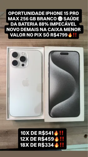IPhone 15 pro max 256 gb bateria 88%