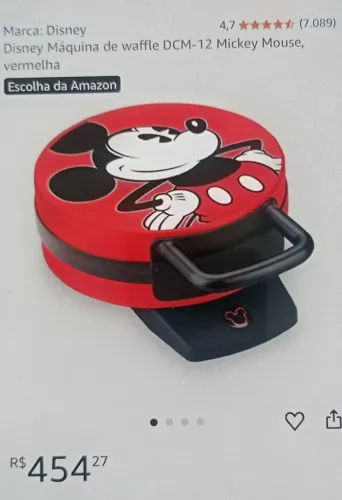 Máquina Waffle Mickey pouco uso