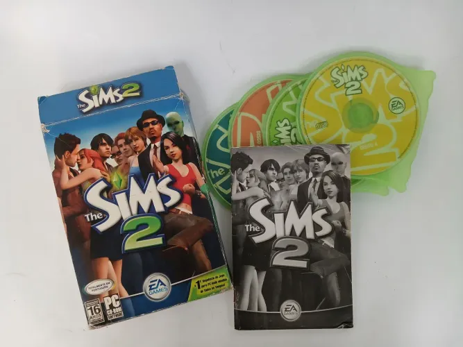Big box para PC The Sims 2 com 4 Cds + manual