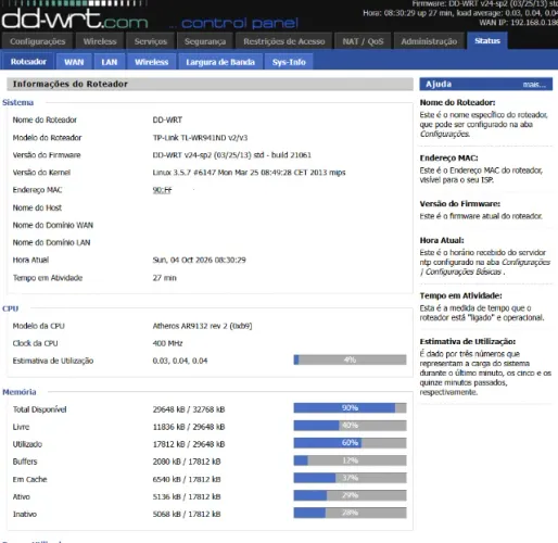 Roteador TP-Link TL-WR941ND com Sistema DD-WRT (Muito mais Recursos)
