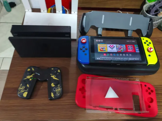 Nintendo switch v1 75 jogos acessórios leiam anúncio aceita troca