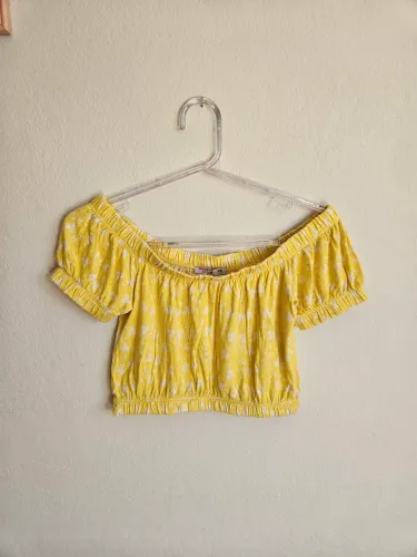 cropped amarelo, tam pp