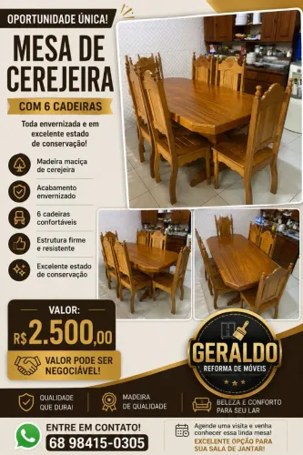 Mesa de cerejeira