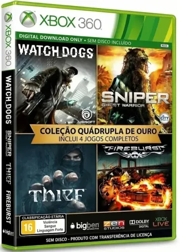 Watch Dogs + 3 Jogos Combo Xbox 360 Originais (leia a descrição)