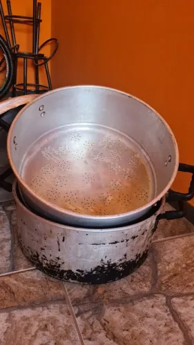 Panela banho maria arroz