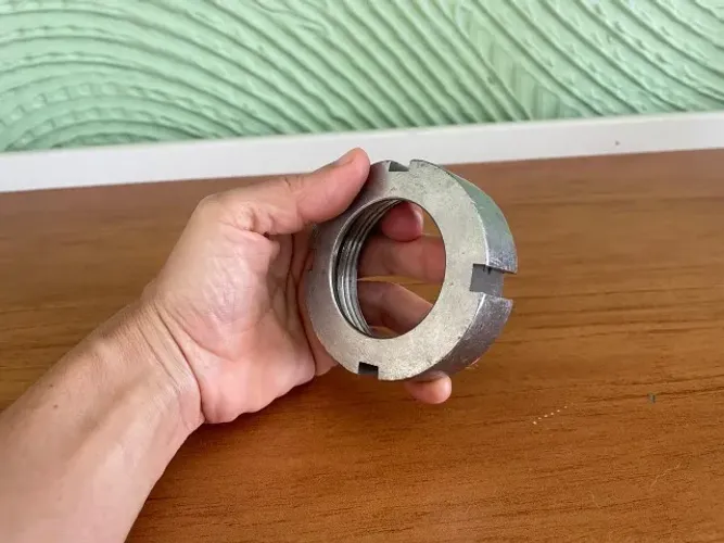 Porca de Fixação ranhurada em Inox - 2 pol