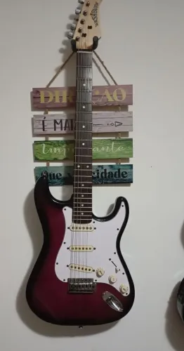 Troco guitarra com amplificador e capa