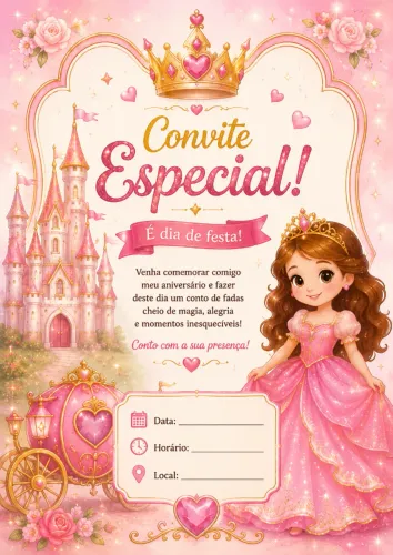 ? Convite Digital de Aniversário Personalizado | Infantil | Vários Temas