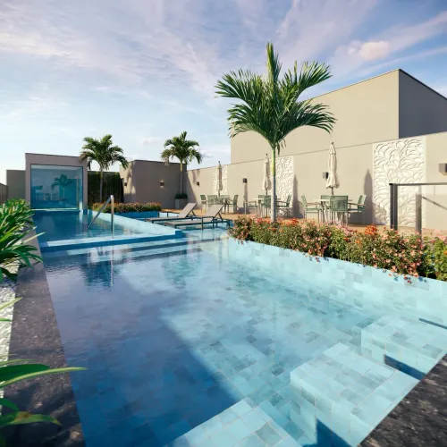 Novo lançamento com área de lazer super moderna Lofts ap de 2 e 3 suítes 