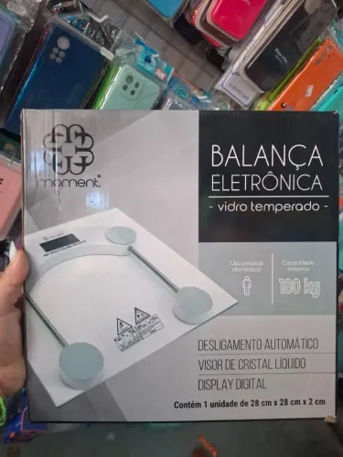 Balança eletrônica em vidro temperado nova