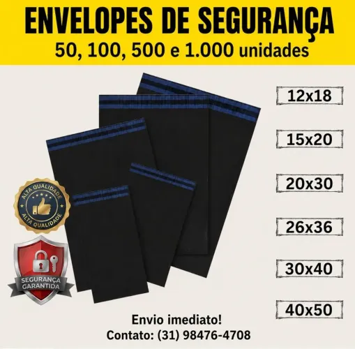 Envelope de Segurança para envio de mercadorias