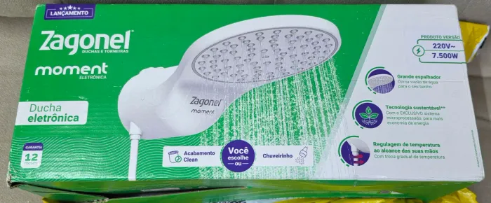 Chuveiro Eletrônico Zagonel Moment 220v 7500w - Nova, Nunca Usada