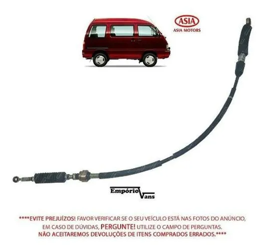 Cabo Transmissão Asia Towner Van Carburada
