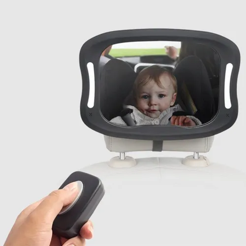 Espelho Interno Bebê Segurança Retrovisor Cadeirinha Com Led