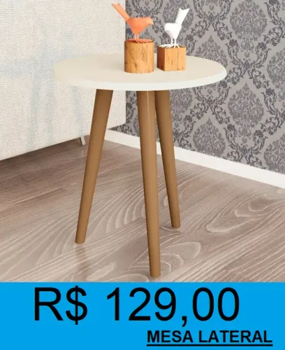 Mesa de centro - apoio e lateral - Pronta entrega - Varias cores 