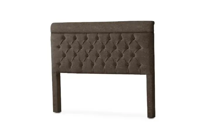 Cabeceira Casal Capri Veludo Suede Marrom Até 12x - Frete Grátis