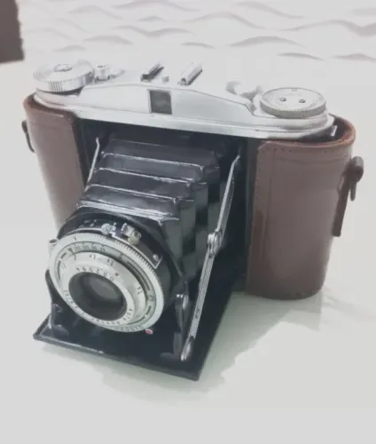 Câmera Fotográfica Fole Antiga Agfa Isolette Colecionador
