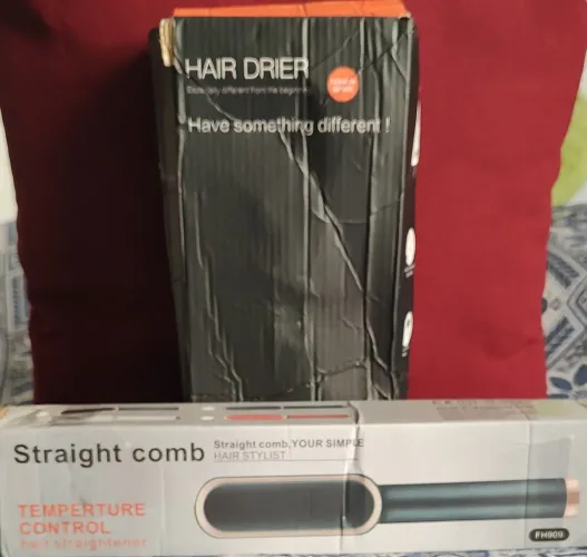 Secador portátil elétrico Hair Drier & Escova alisadora Straight ( Kit essencial )