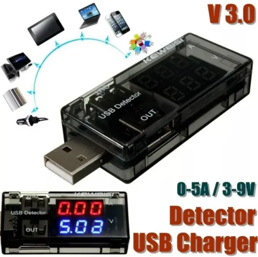 Medidor Tensão Voltímetro Amperímetro V3.0 Usb Led Carregador Arduino Automação COD-AP72 